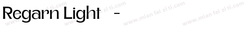 Regarn Light 字体字体转换